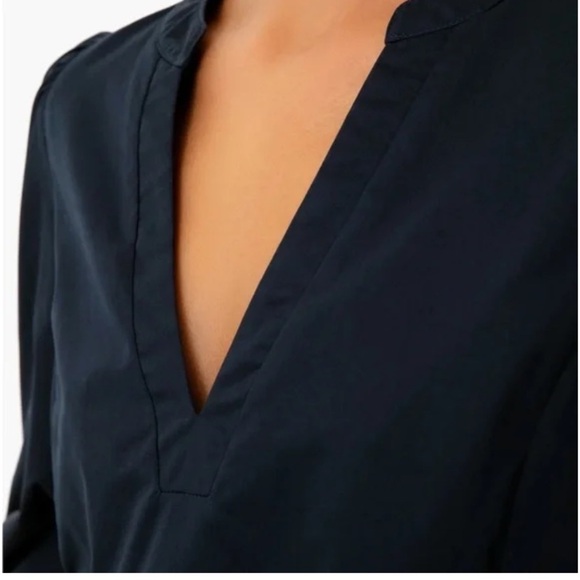 Tuckernuck Pomander Place Navy Blue Cotton Poplin Kenzo Mini Dress Long Sleeve S - Picture 3 of 11